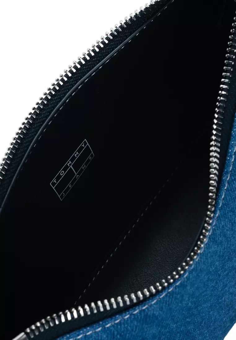 Logo Plaque Denim Shoulder Bag - Tommy Jeans