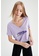 DeFacto purple Short Sleeve V-Neck T-Shirt 37CBFAAB71444BGS_1