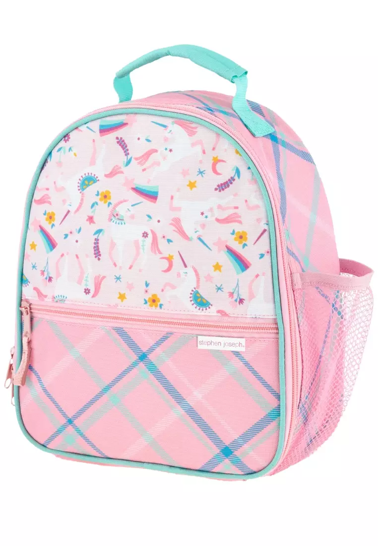 Trolley Bag with Lunch Bag for Kids Pink Unicorn AOP