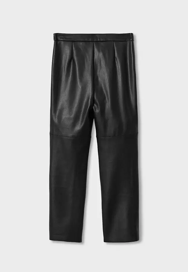 Faux-Leather Trousers