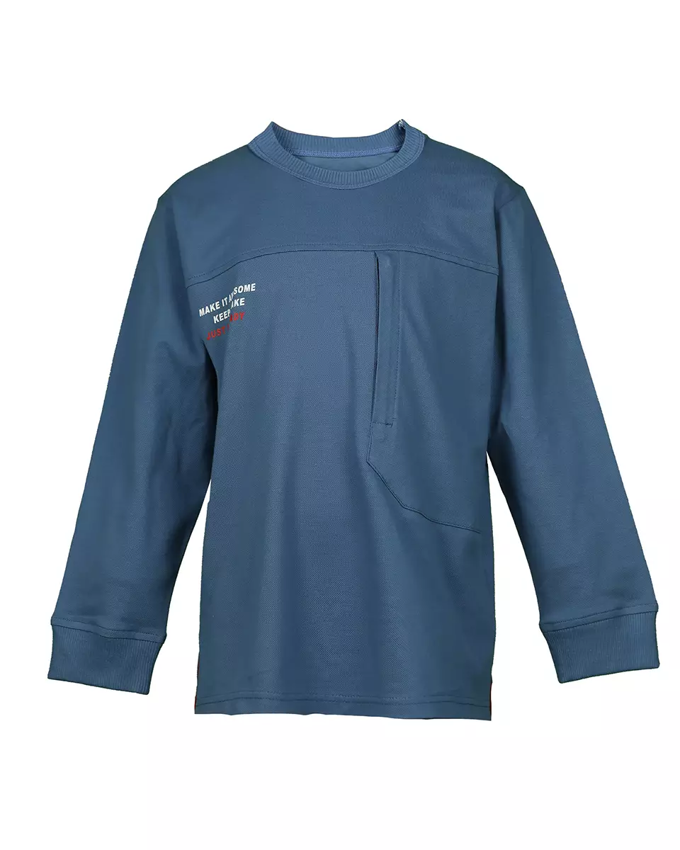 Pito Dito Boy Devdas T-Shirt Panjang Anak Biru