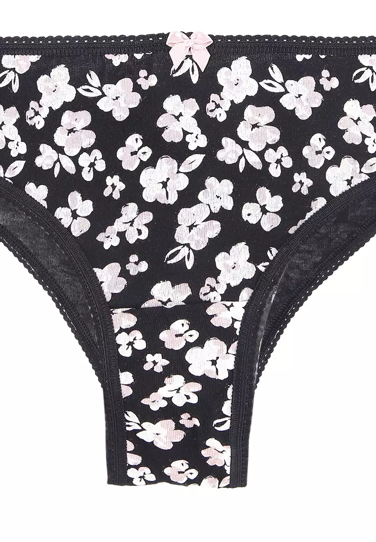 5pk Cotton Lycra Brazilian Knickers