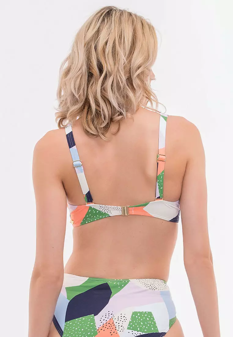 Colour Camo D Cup Underwire Bikini Top