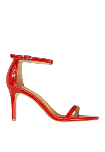 Twenty Eight Shoes red Shiny Single Strap Heel Sandals VS126A10 5A832SH90B8DAAGS_1