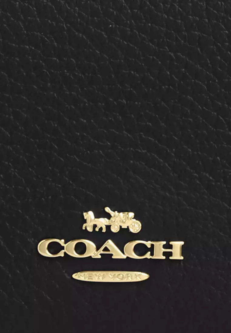 Card Holder Wallet In Signature Canvas in Walnut/ Black CZ034
