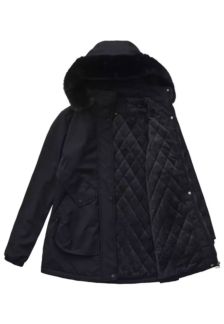 Faux Fur Hooded Cotton Coat AD-N25CL80