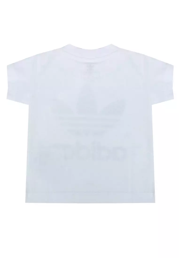 Buy ADIDAS trefoil t shirt in White Black 2024 Online ZALORA