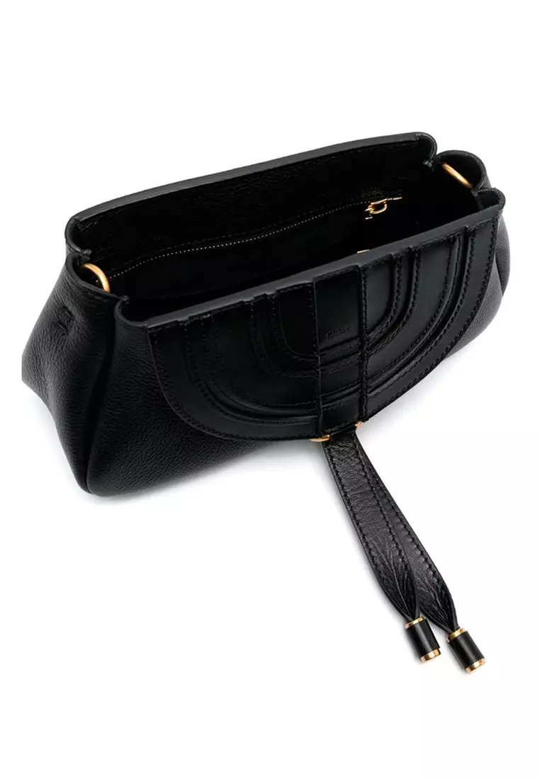 Marcie Small Hobo Bag in Black