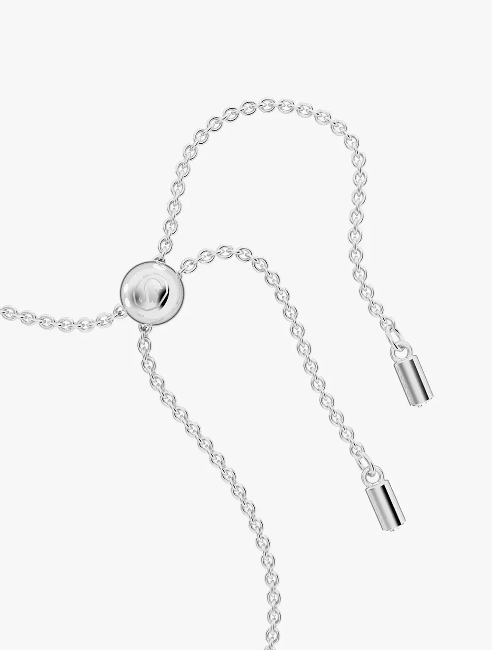 Una Bracelet, Heart, Small, White, Rhodium Plated - White