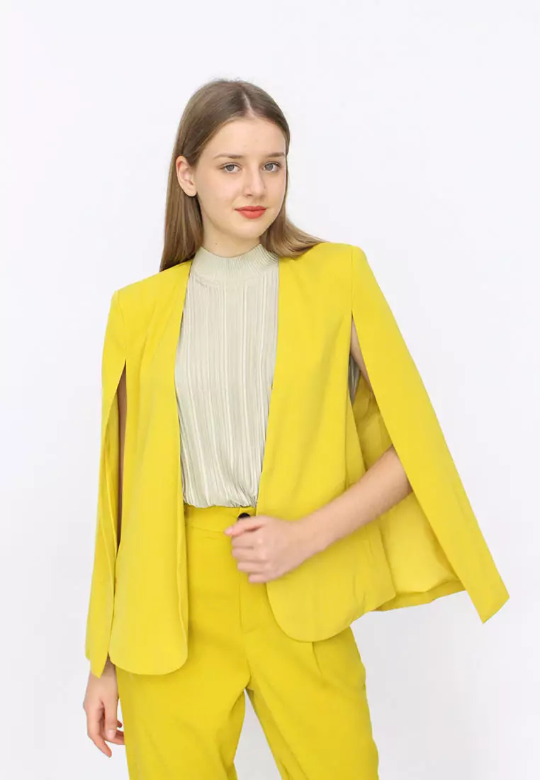 Yellow deals cape blazer