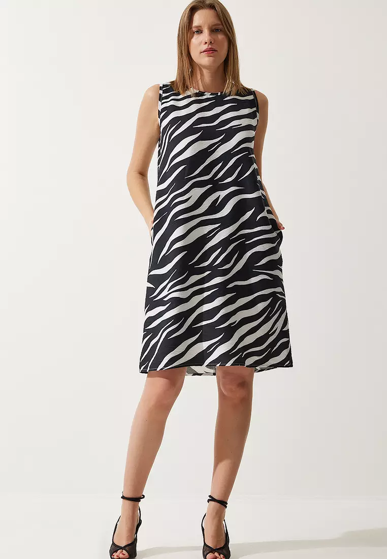 Sleeveless Pattern Mini Dress