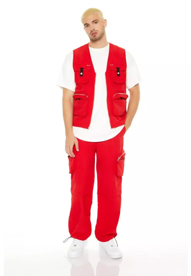 Forever 21 red joggers best sale