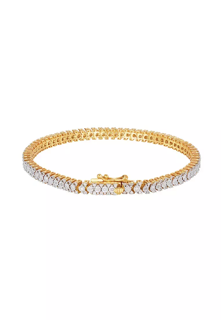 HABIB Silver Yellow Diamond Bracelet in 925/PLD Silver 67948(YG)