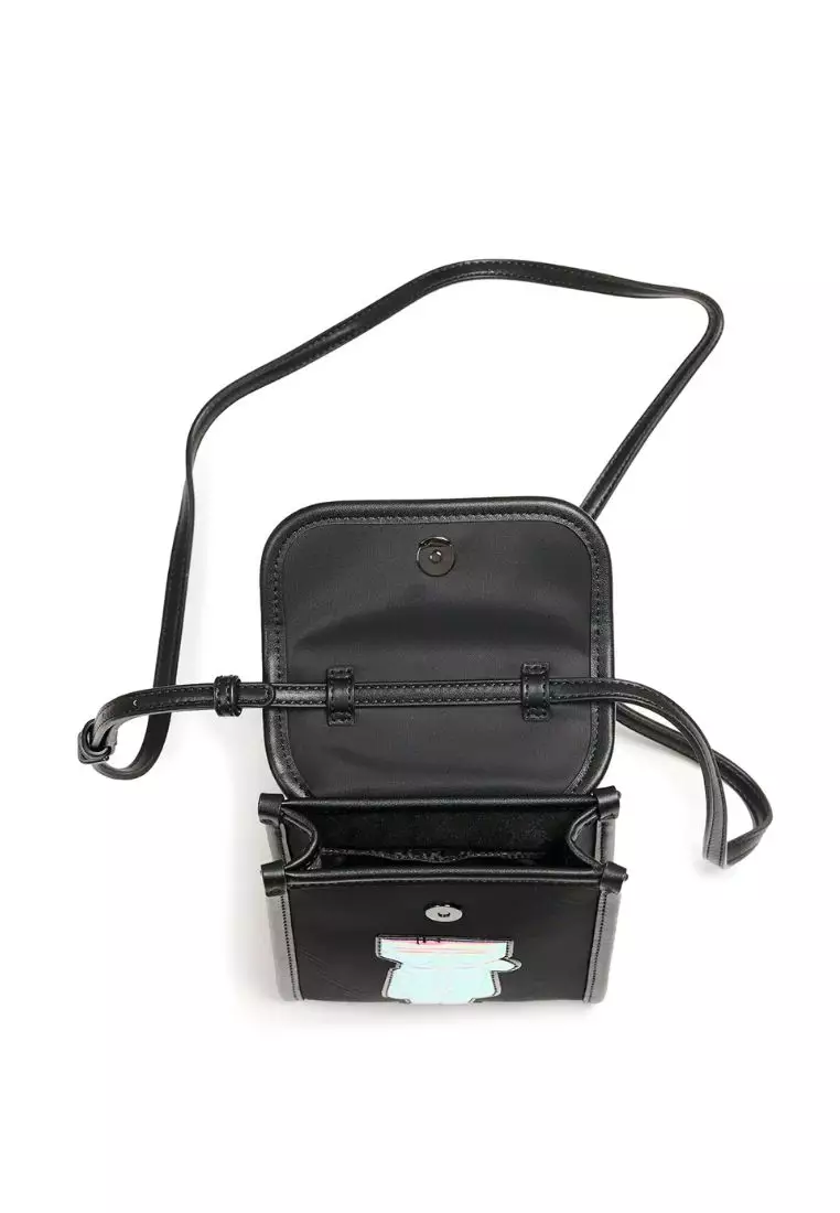 Iridescent Karl Pouch Black
