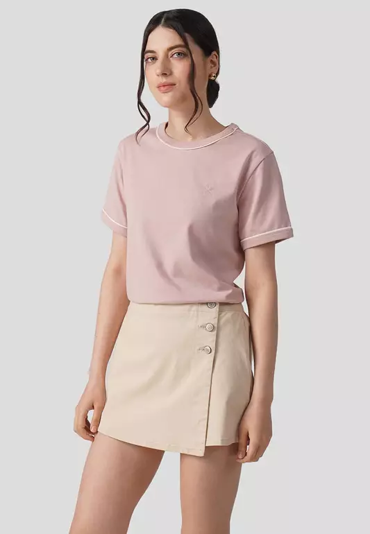 T-Shirt With Piping Detail