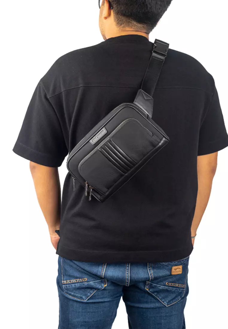Tas Pinggang Pria Gino Mariani Alton Black