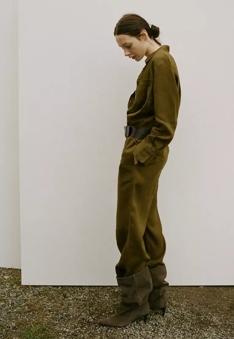 Straight Linen Trousers