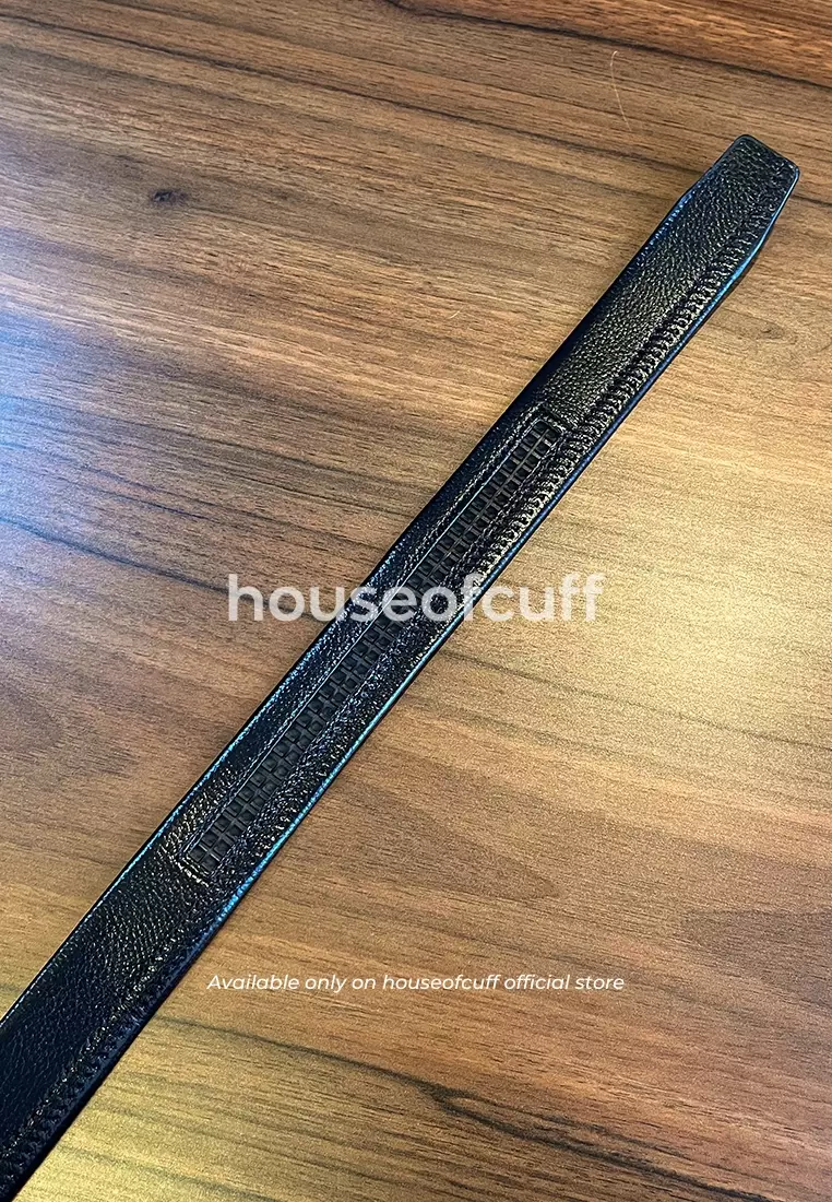 Houseofcuff ikat pinggang kulit rail hitam belt RL05