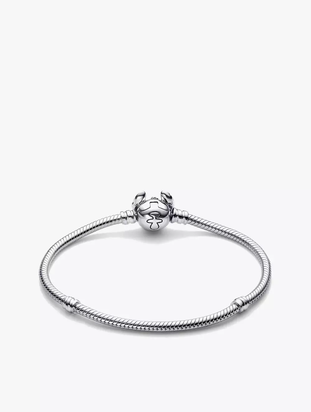 Disney Stitch snake chain sterling silver bracelet with purple, black and blue enamel