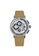 Aries Gold 米褐色 Aries Gold Hawk White, Silver and Beige Leather Watch 89A82AC7D27D36GS_1