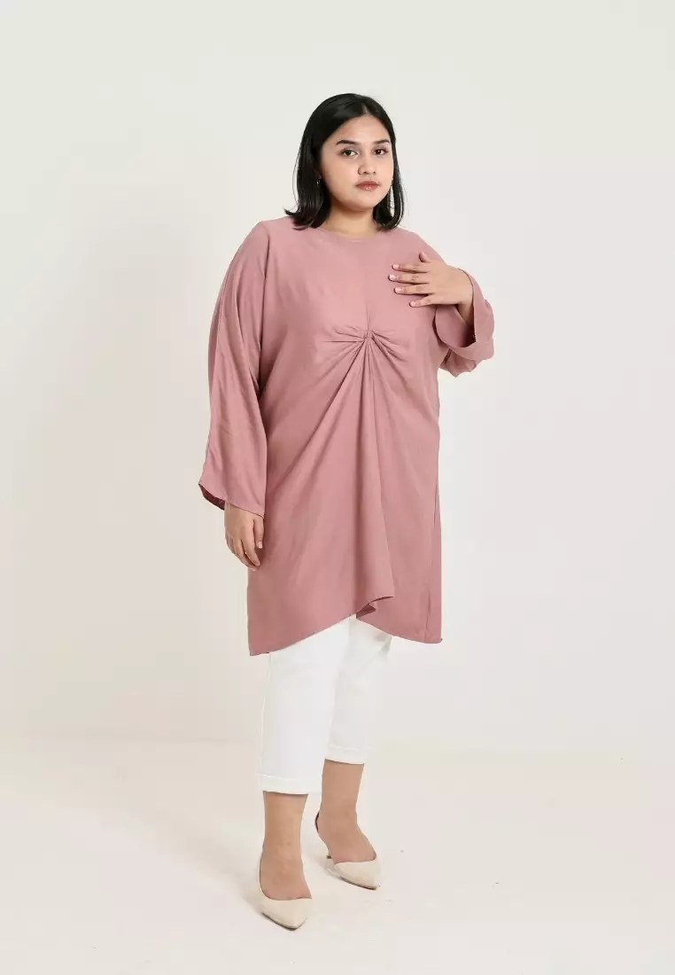 Plus Size Aluna Tunik Dusty Pink