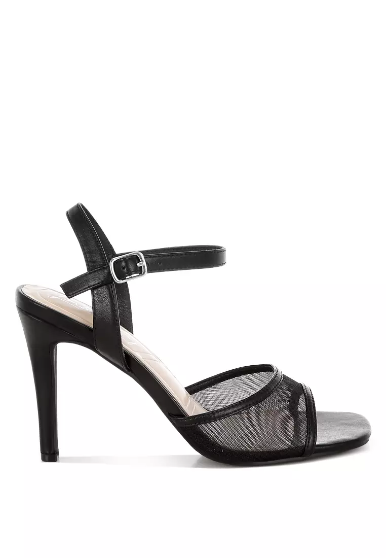 Discount on London Rag  shoes - SKU: Square Toe Stiletto Heels in Black