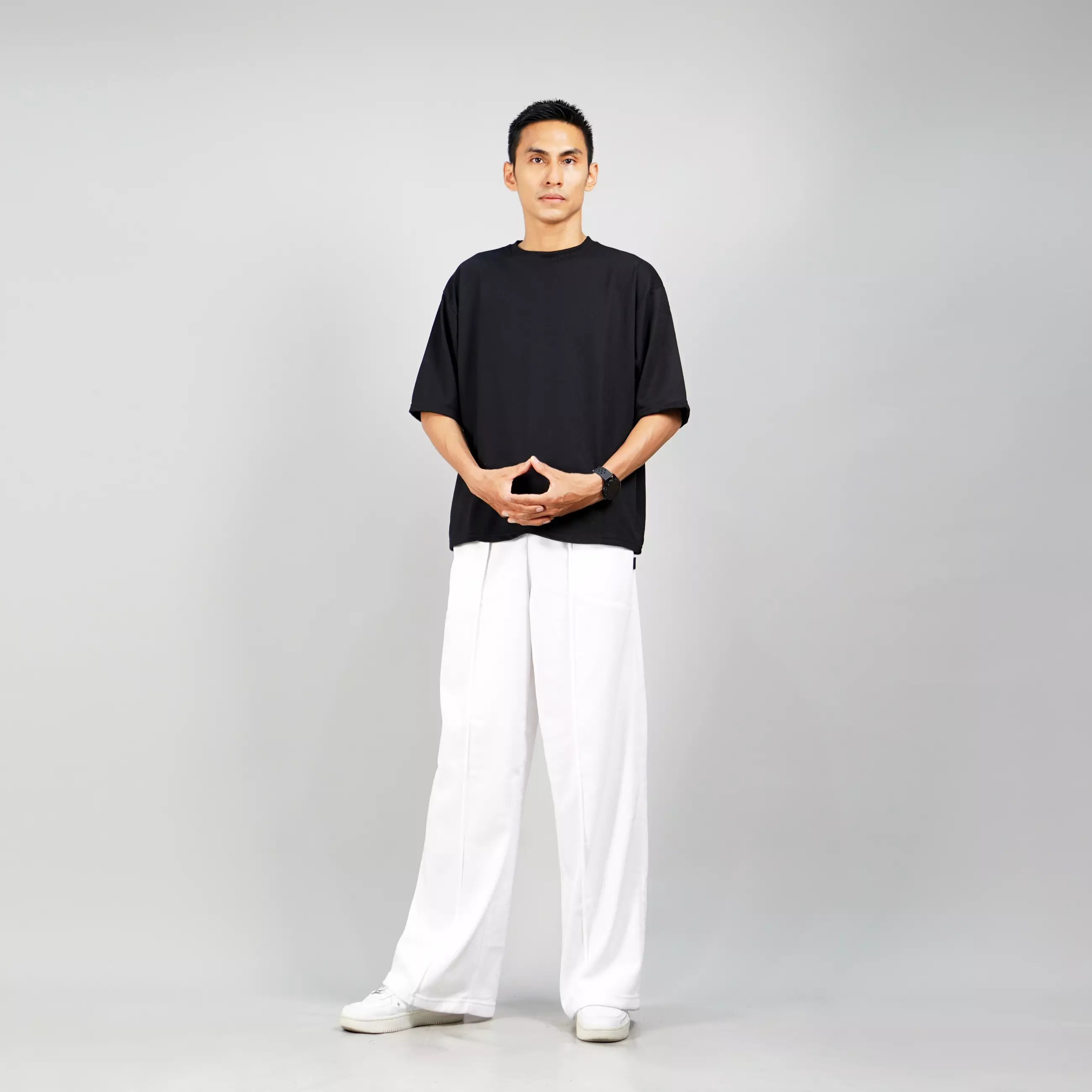 JENN Baggy Loose Pants Pria Celana Baggy Celana Loose Pants Pria - PUTIH