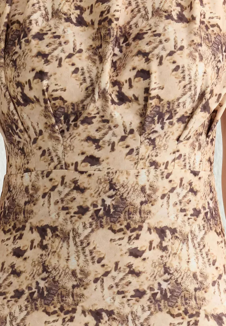 Knee Length Gathered Dress