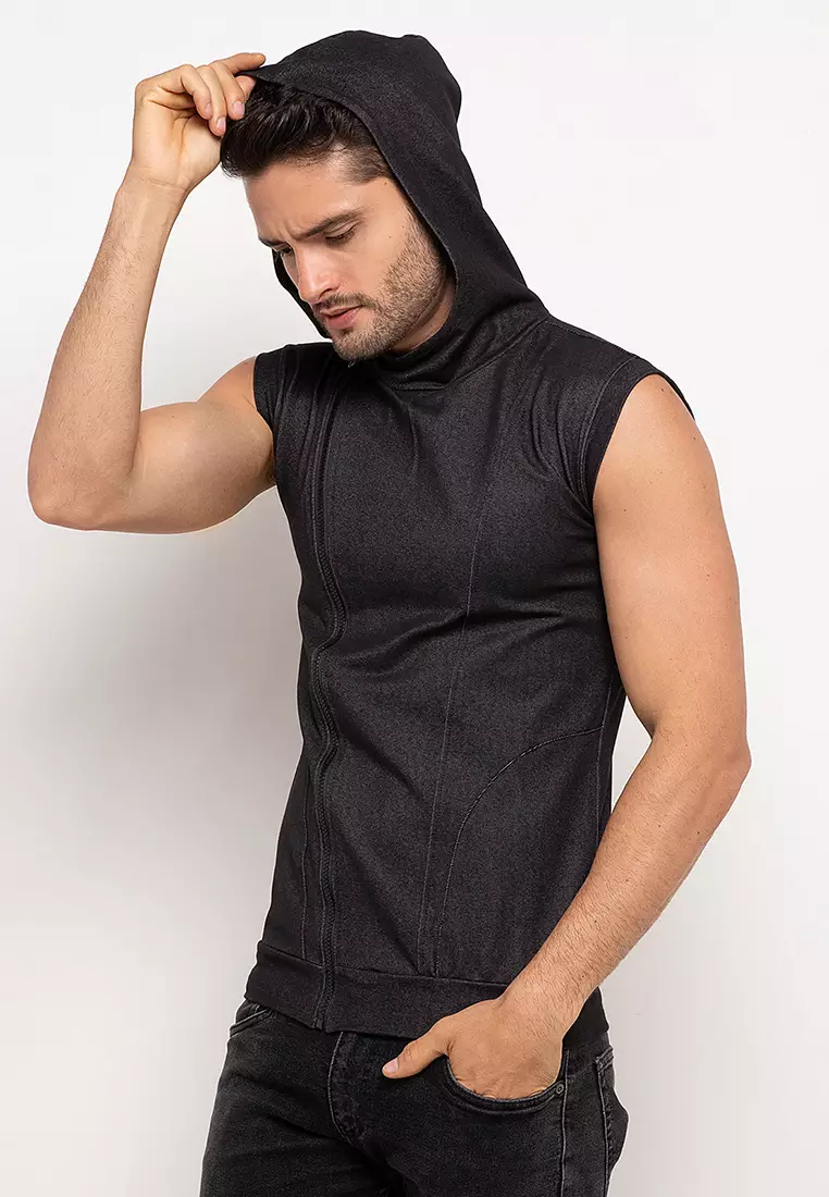FLEXZONE Sleeveless Hoodie Asyms Series Black
