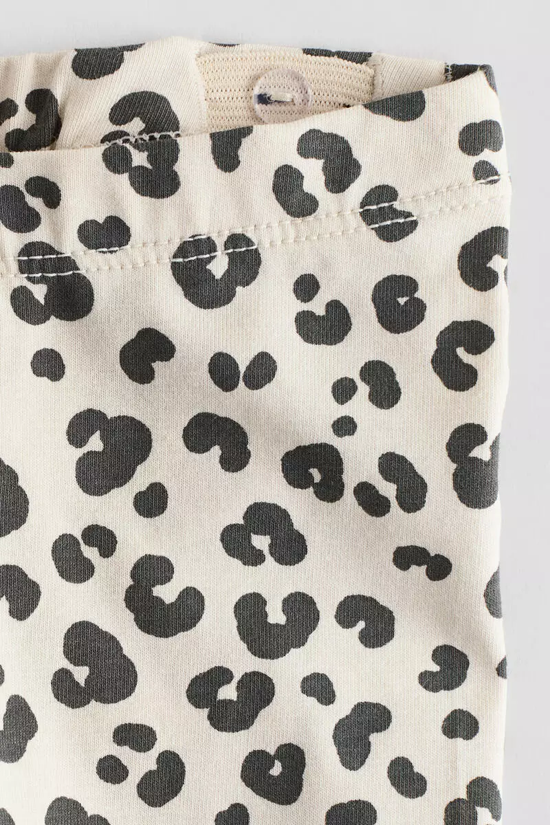 Printed cotton leggings