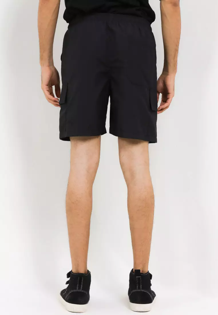 GRAHANGGRA Celana Boardshort Cargo Pants Polyester + Key Chain - Black
