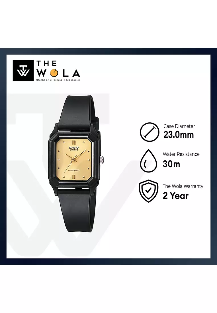 Women's Analog Watch LQ-142E-9A Mini size Black Resin Band Ladies Watch