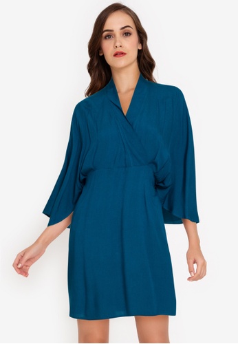 ZALORA WORK blue Kimono Sleeve Dress 2BC30AAA55DD88GS_1