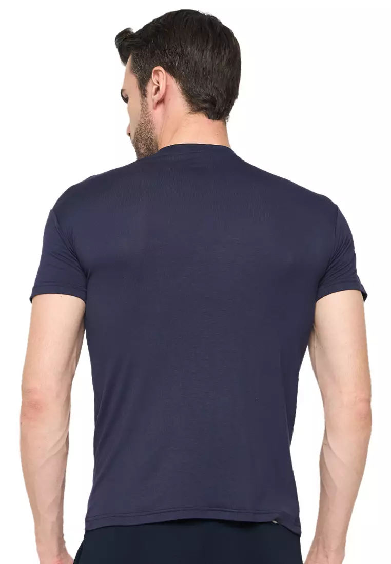 Navy Men's Eco-Stretch Bamboo Training T-Shirt