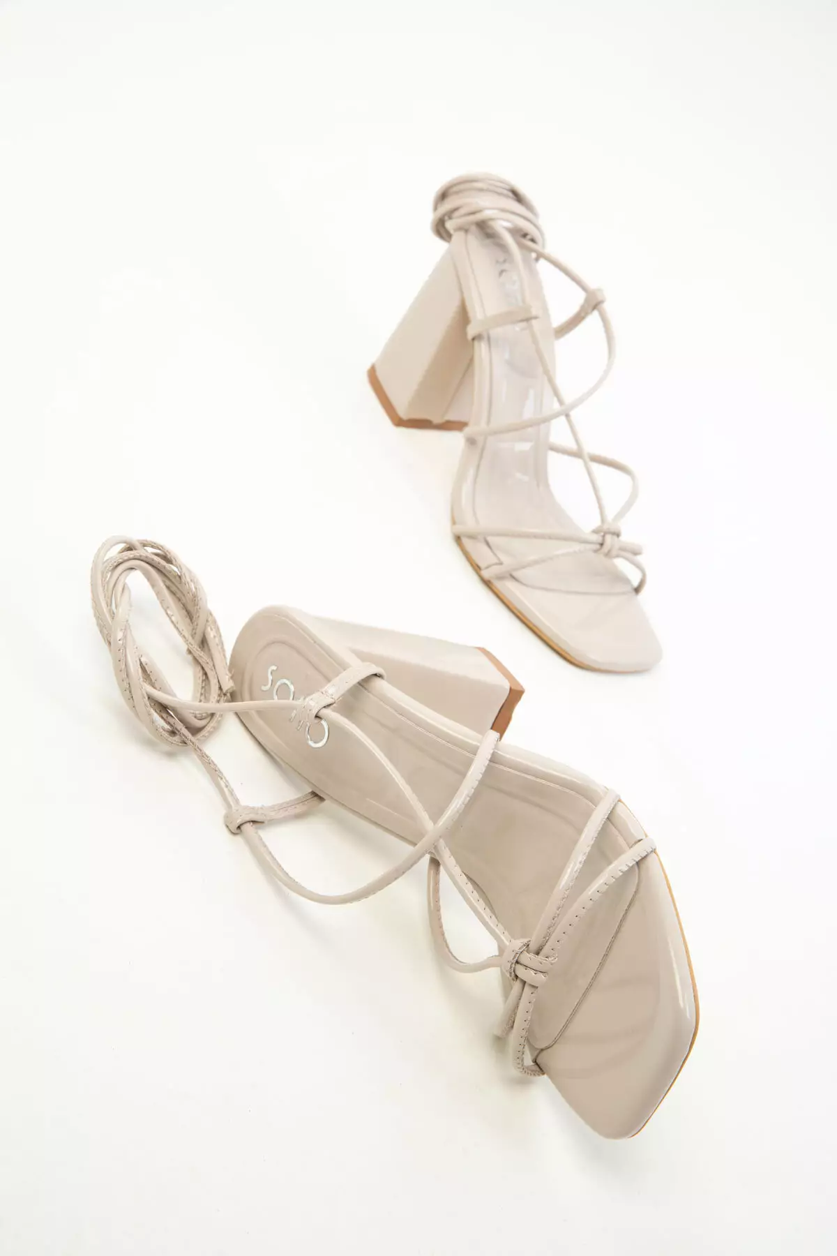 Mink Patent Leather Women's Classic Heeled Shoes 20324