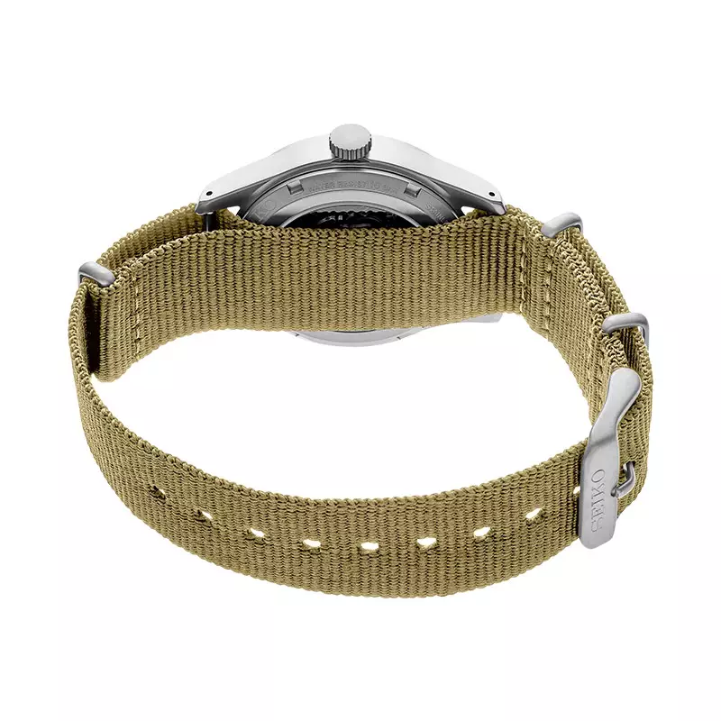 Jam Tangan Pria Seiko 5 Sports SRPJ83K1 Mid-Field Sports Style Automatic Men Beige Dial Beige Nylon Strap