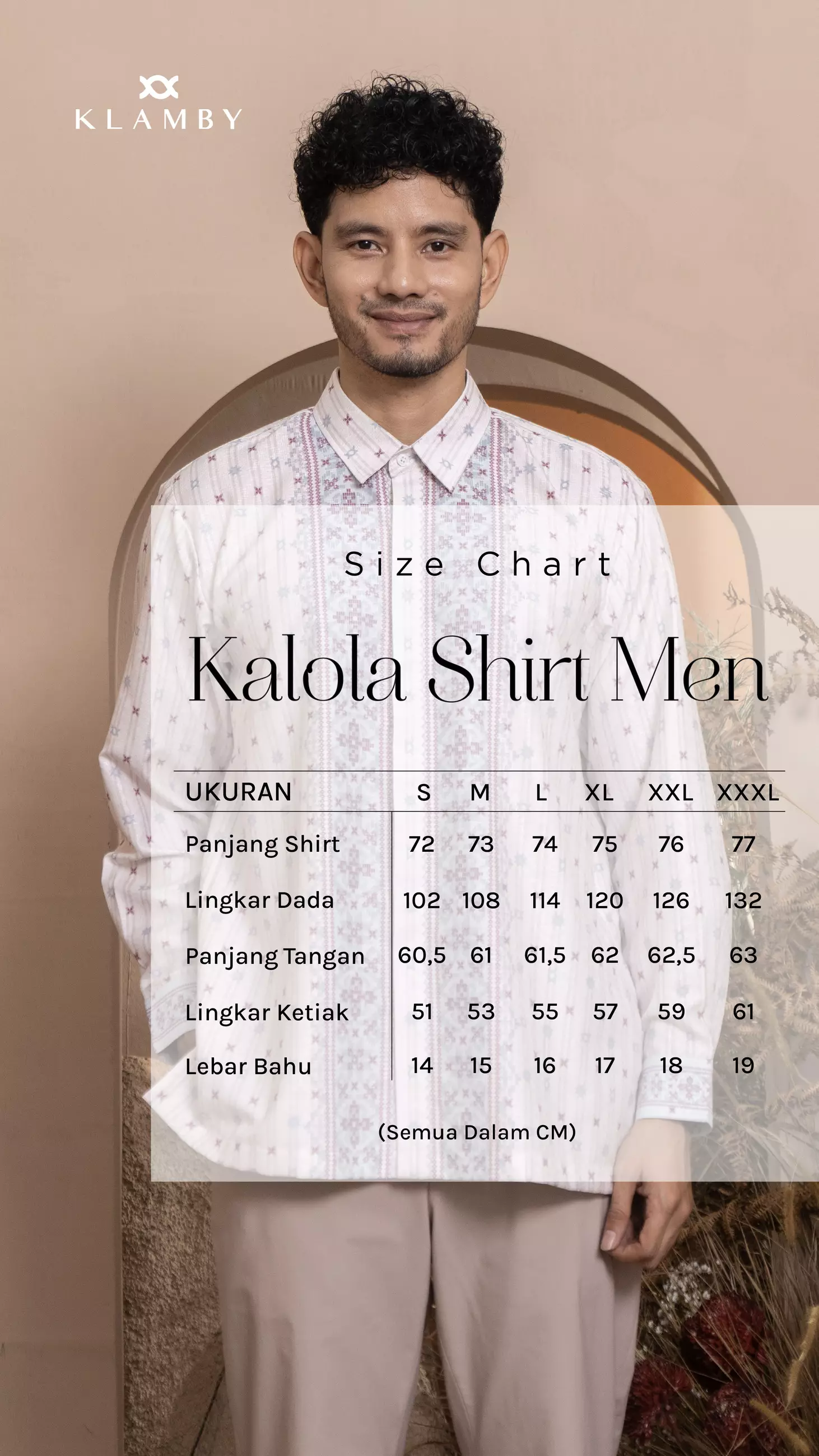 Klamby - Kalola Long Shirt Men Peach Whip