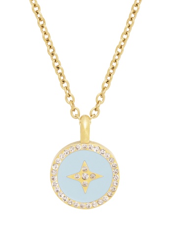 Wanderlust + Co gold Aster Blue & Gold Necklace 2E640ACD8B514CGS_1
