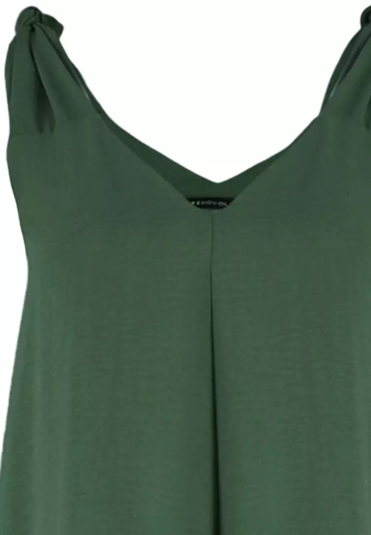 Relaxed Cut Midi Woven Dress