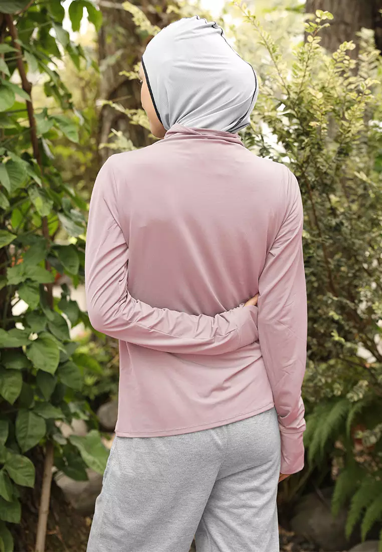 Zelena - Haya Inner Thumbhole Dry Fit | Kaos Olahraga Polos - Blushing Pink - L