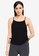 Noisy May black Stine Sleeveless Ruching Top 1CCFCAAF9CC0A4GS_1