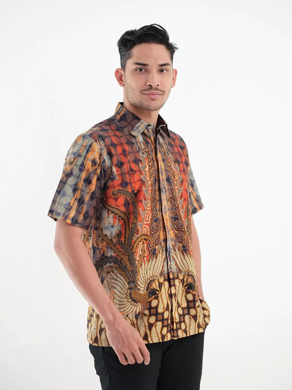 Raditya Kemeja Pendek Pria  Regular Fit Furing Digital Print