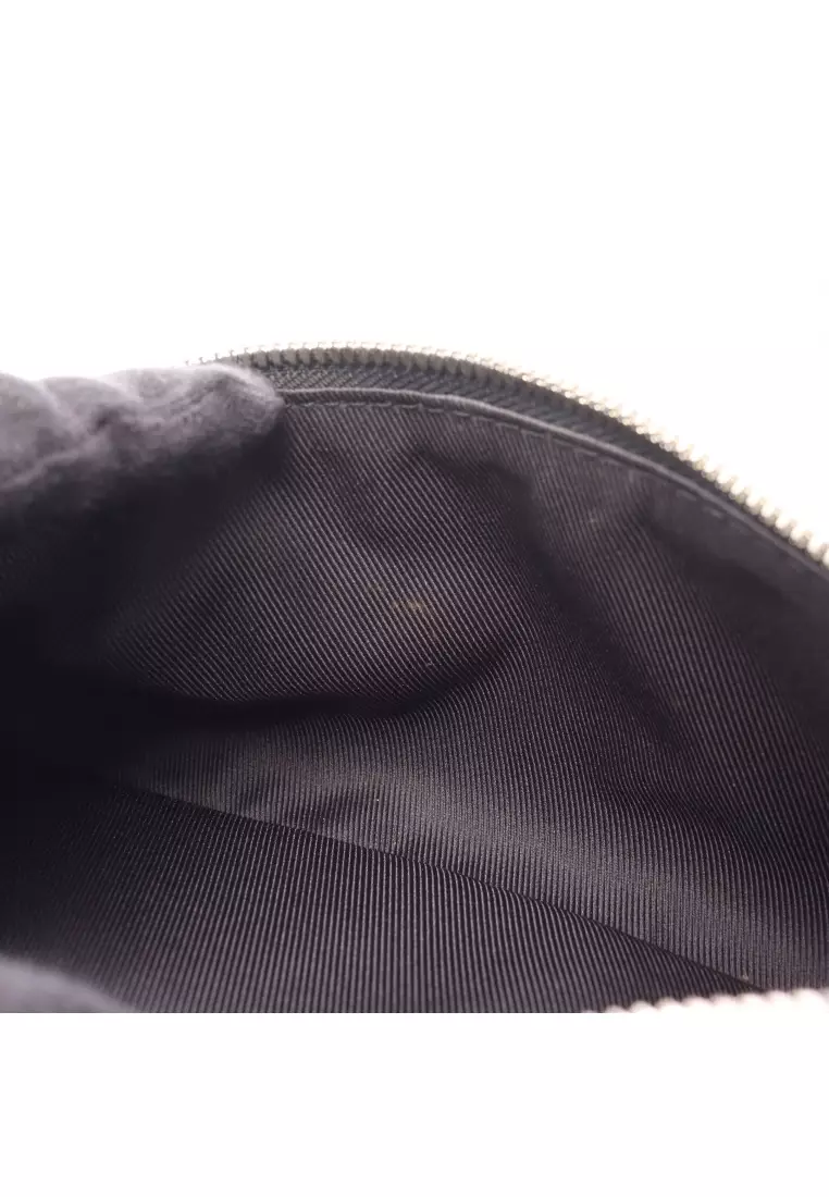 Pre-Loved Louis Vuitton bum bag outdoors Taigarama Noir body bag waist bag PVC leather black