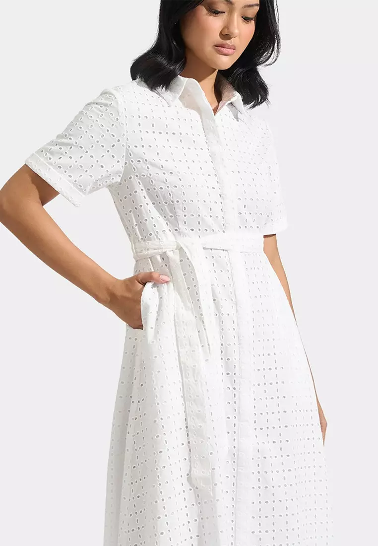 Eyelet Button Down Dress