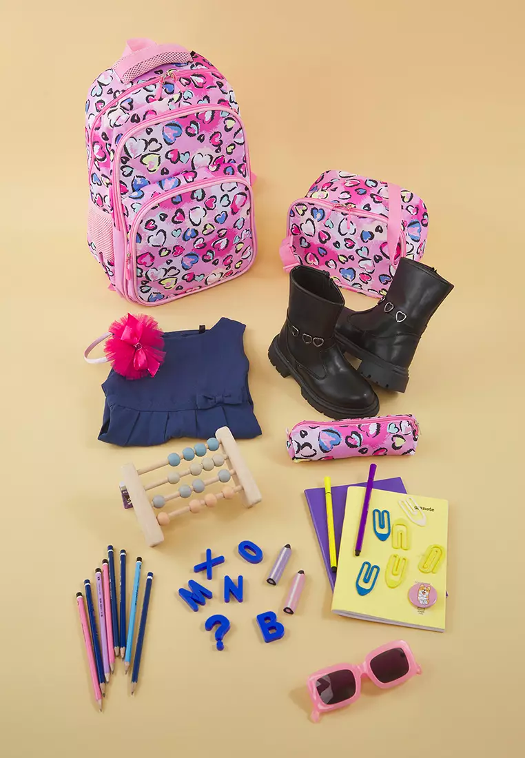 3-Piece Girls' Kids Insulated Lunch Box Pen Holder School Backpack