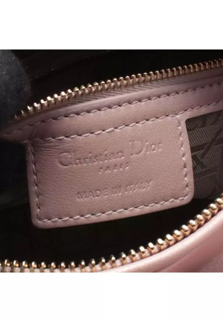 Pre-Loved Dior Medium Iridescent Lambskin Cannage Lady Dior