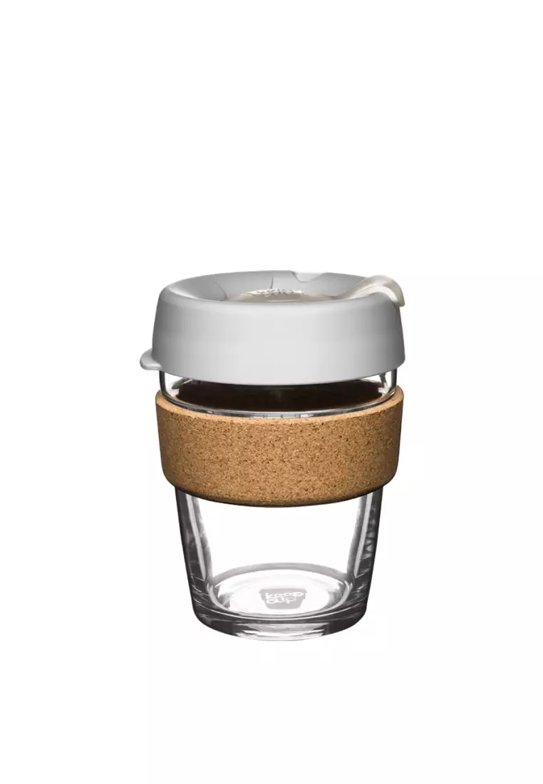 KeepCup KeepCup Brew Cork Tempered Glass Cup Medium 12oz/340ml