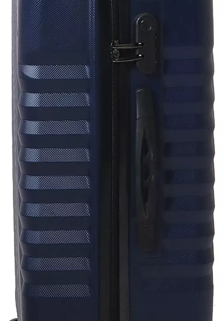 Isvara Tas Koper One Set Unisex Large Compartment Suitcase Number Code Locking Material Fiber ABS ORIGINAL - Biru