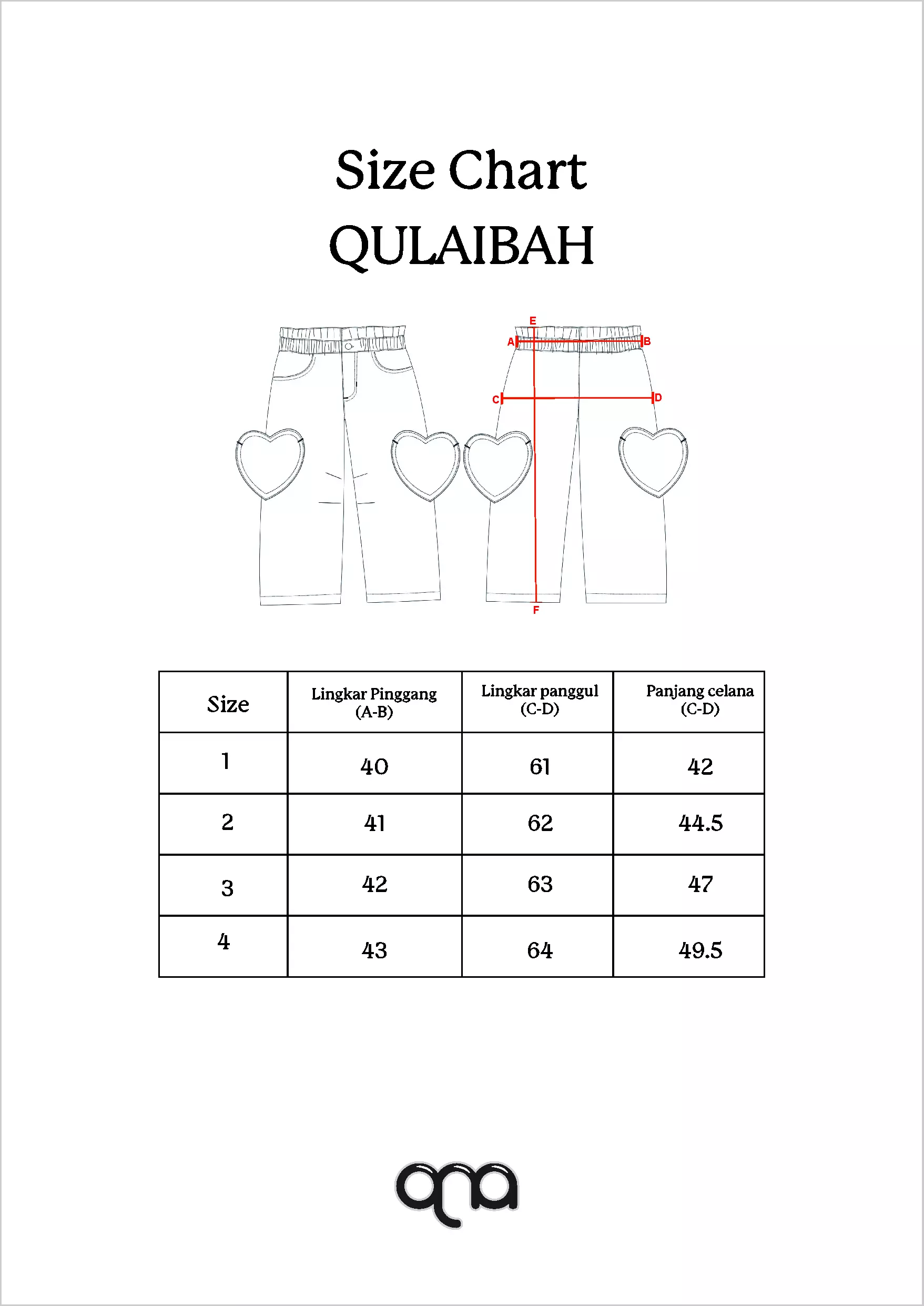 Qna Girl Qulaibah Celana Panjang Denim Anak Biru