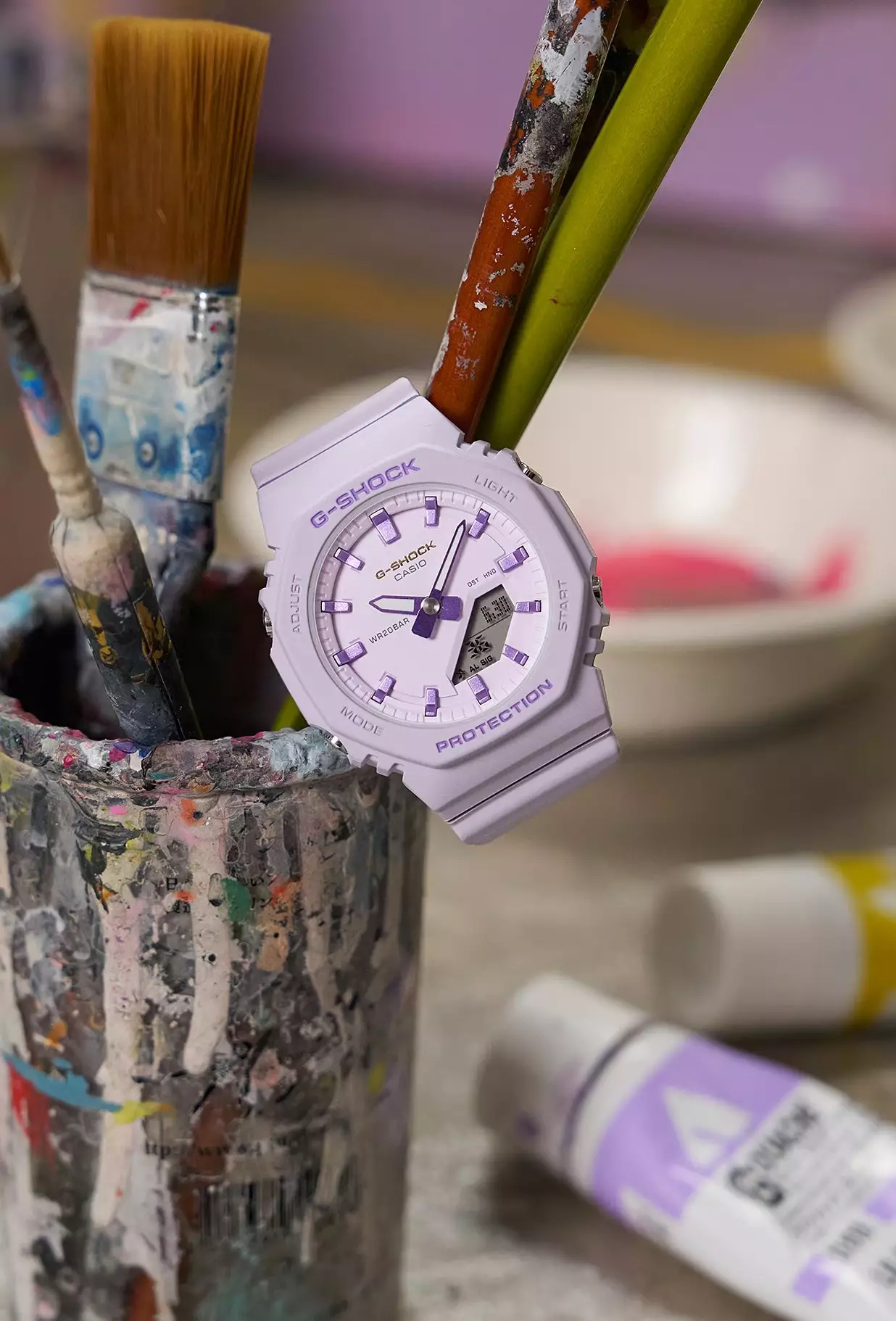 G-SHOCK Women GMA-P2125W-6A Digital Analog Purple